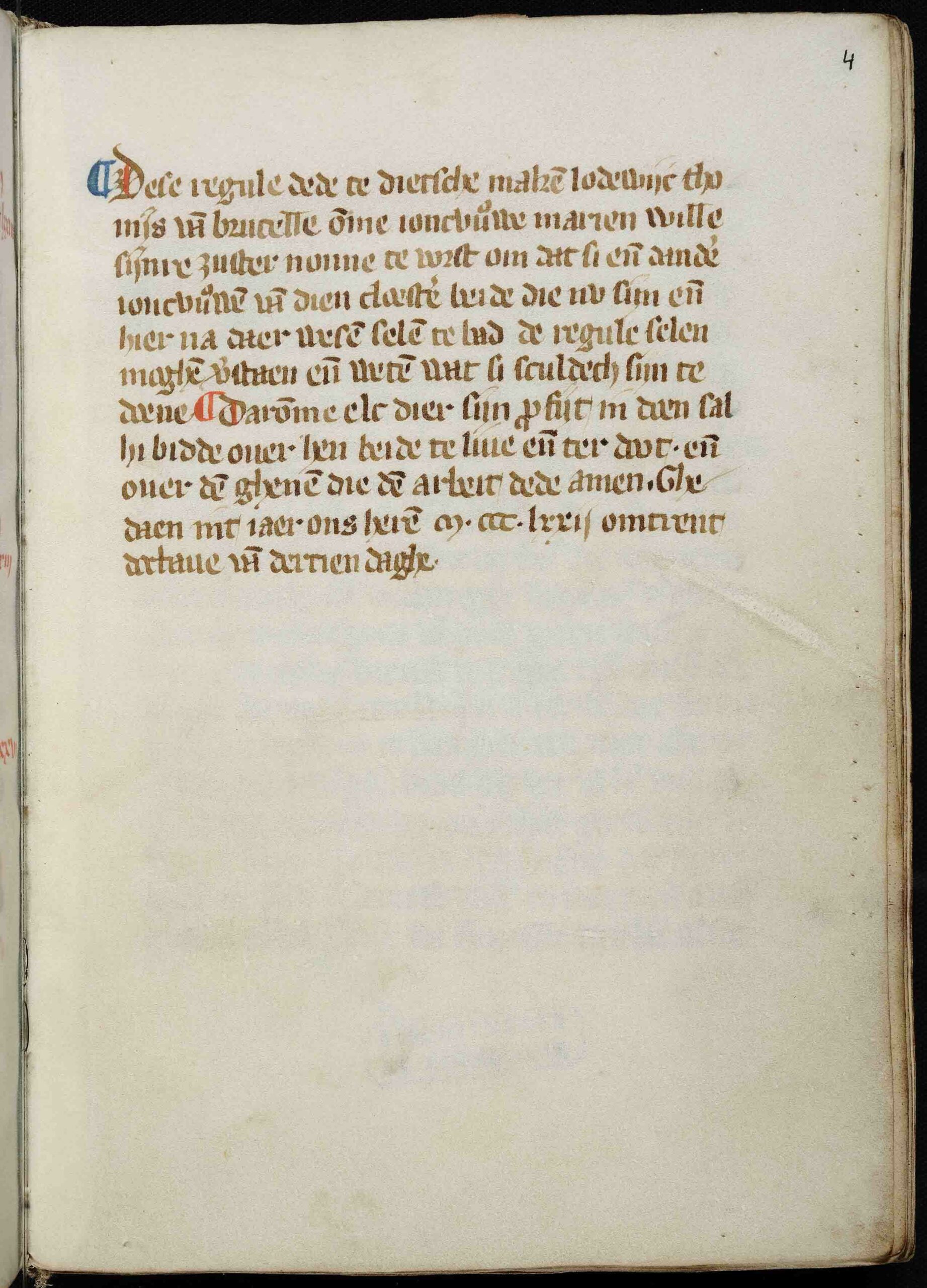 13. Regel van Benedictus, originele handschrift, met opdracht aan Lodewijk en Maria Thonijs