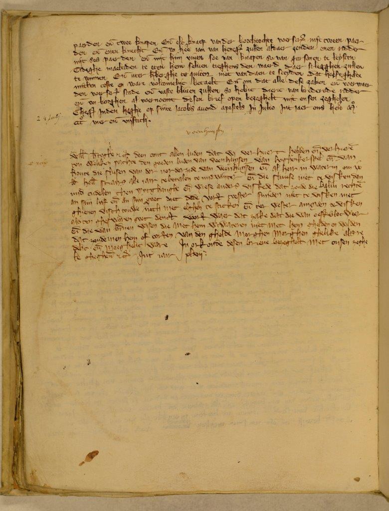 9. Akte van de overgave van Santpoort (1351), achterzijde