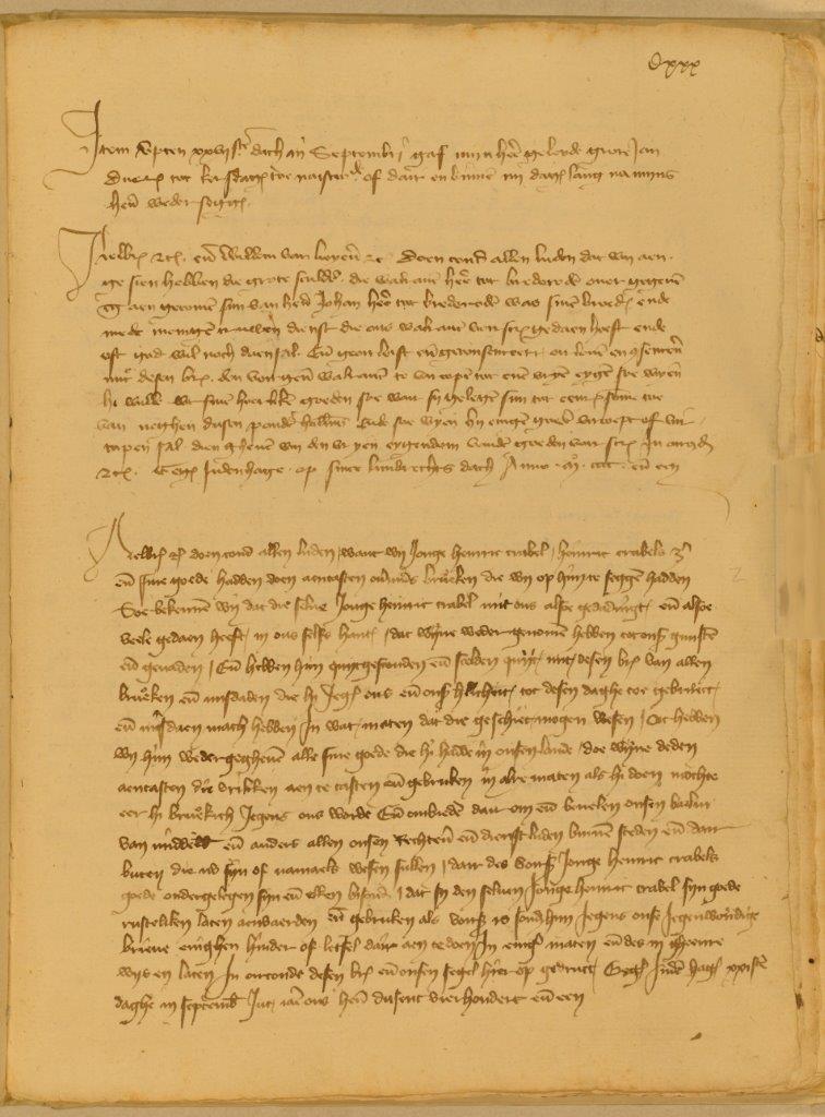 22. Stuk betreffende de overdracht van Jans schulden aan Walraven (17 september 1401)