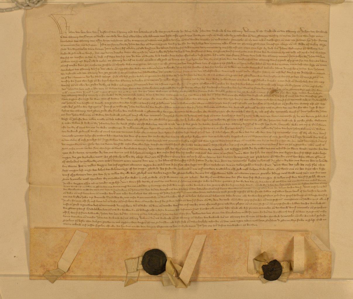3. Overeenkomst tussen de Brederodes en Johan van Loon betreffende Gennep - 28 september 1413