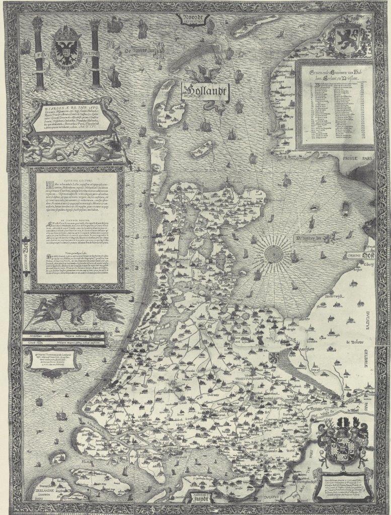 16. Vroegste afbeelding van kasteel Brederode, op een kaart van Holland van Jacob van Deventer (1558)