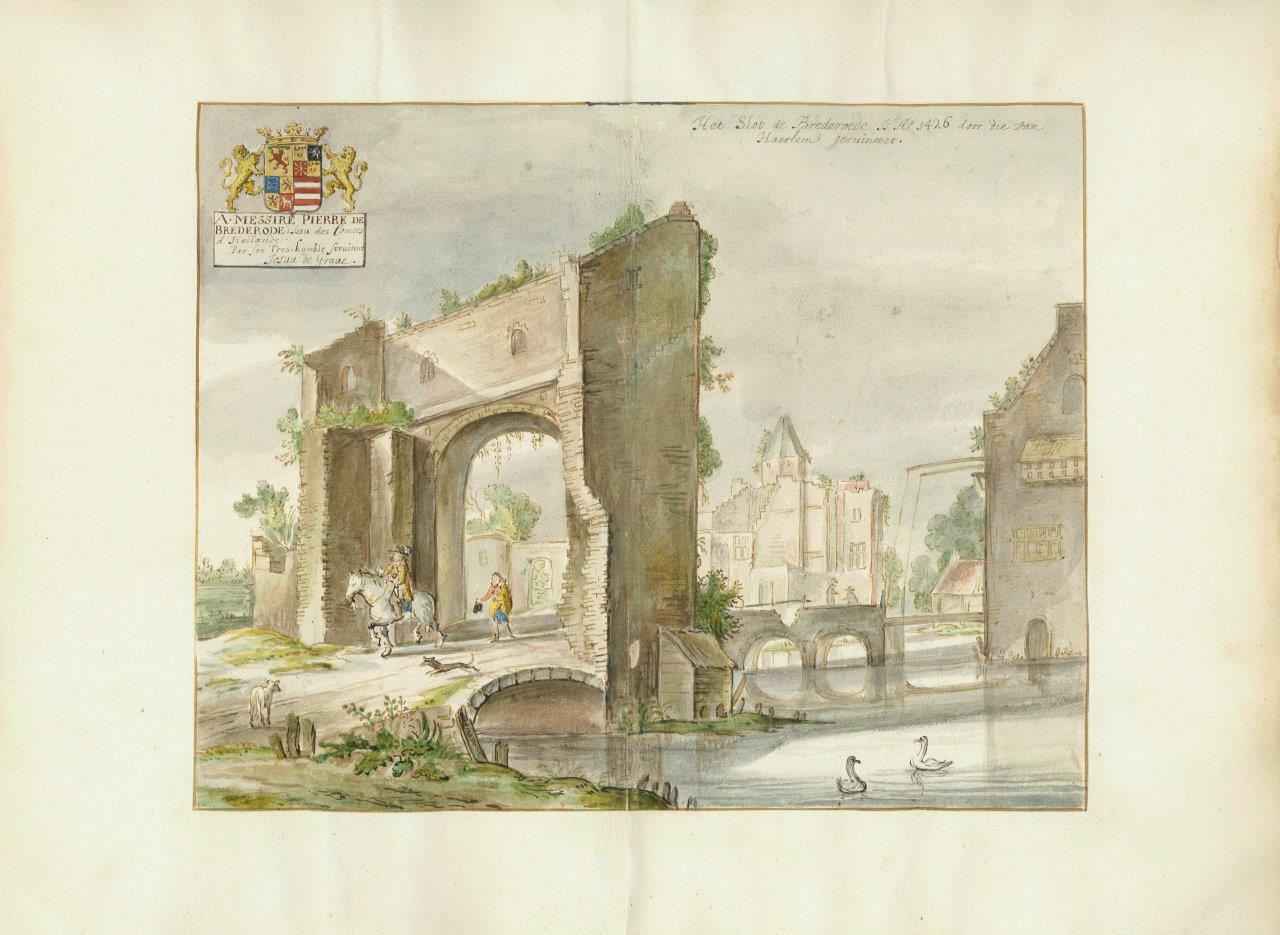 20. Aquarel van slot Brederode door Jacobus Colijns (1670)