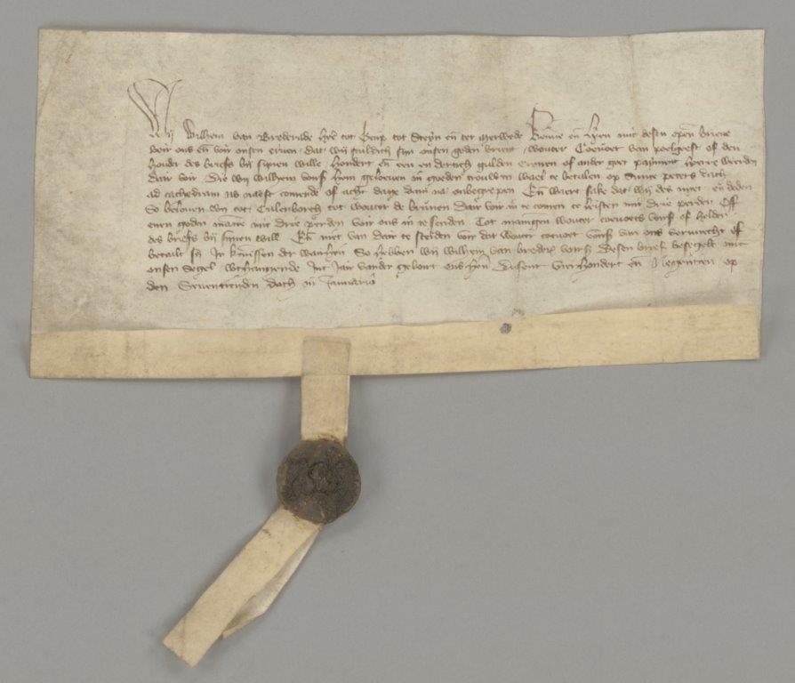 5. Schuldbekentenis van Willem van Brederode aan Wouter Koevoet van Poelgeest (1420)